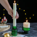 Set of 6 easy-to-use taper candle holders for all occasions
