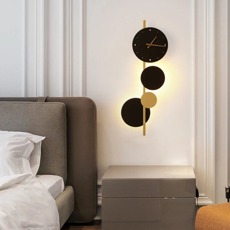 Nordic design acrylic LED wall clock for home decor - vue 3 sur 7