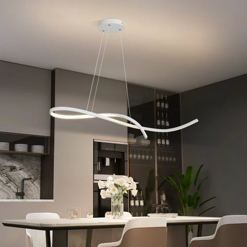 Modern minimalist chandelier for elegant interior lighting - vue 3 sur 11