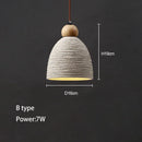 Wabi-sabi cement and travertine pendant light for interior decoration