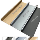 open and illuminated aluminum wall shelf