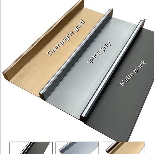 open and illuminated aluminum wall shelf - vue 5 sur 9