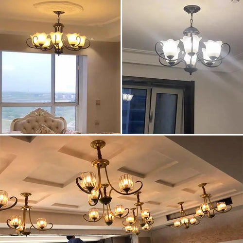 Retro crystal chandelier modern pendant light for indoor decor - vue 3 sur 16
