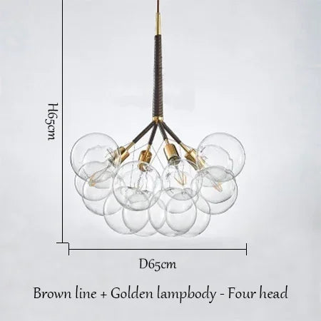 Modern glass chandelier for interior decoration - vue 18 sur 18