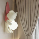 Modern LED resin bear wall light