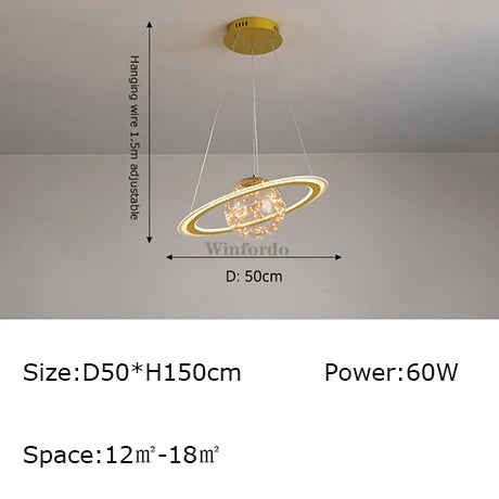 Creative earth moon football pendant light original design - vue 20 sur 20