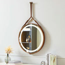 round decorative wooden mirrors for interior decoration