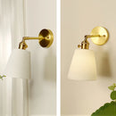 Nordic ceramic wall light with adjustable brass switch