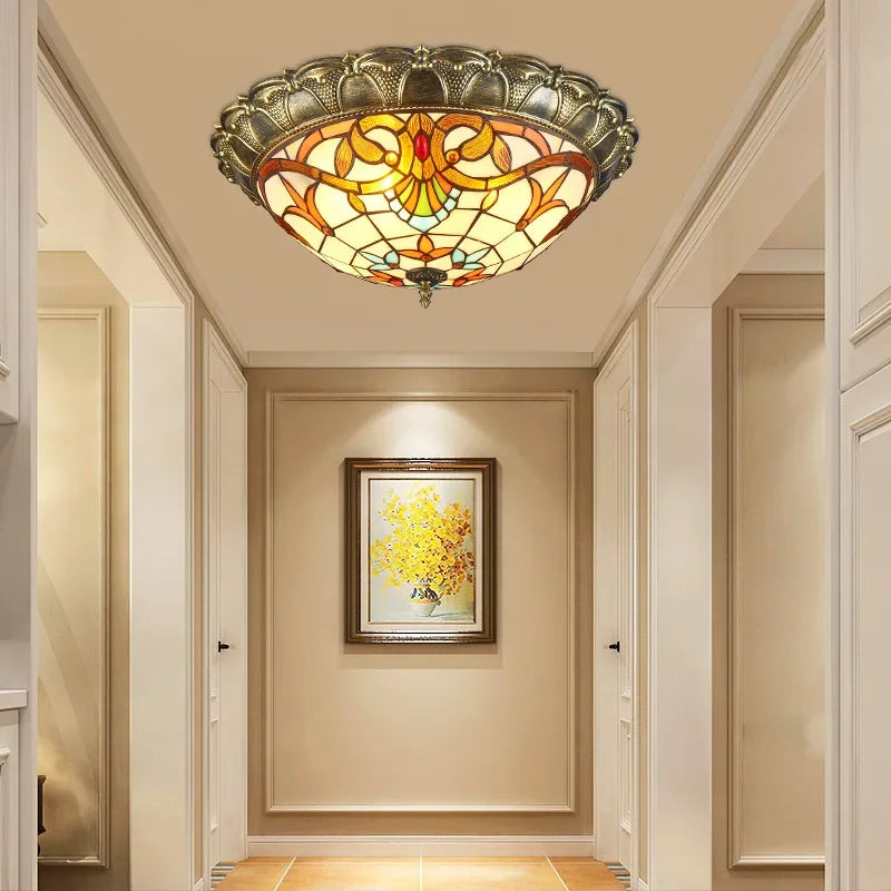 Baroque ceiling light in bohemian glass for modern decor - vue 3 sur 8
