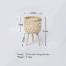 woven rattan flower stand for interior decoration
