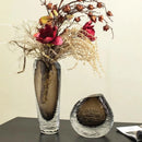 thick glass vase for handmade floral decoration