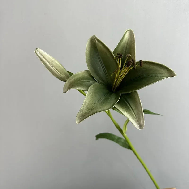 Artificial lily branch floral decoration for interiors - vue 8 sur 11