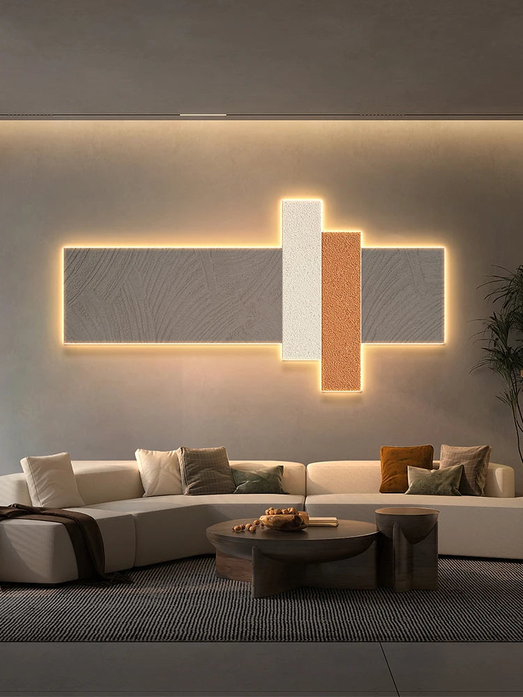 Minimalist LED wall light with remote control, Nordic decorative design