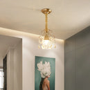 Modern gold crystal chandelier for bright interiors