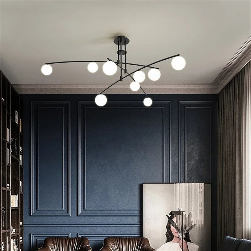 Modern LED glass chandelier Youlaike for living room and kitchen