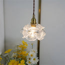 Nordic vintage glass and brass pendant light for home lighting
