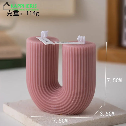 U-shaped scented candles decorative guest gift set - vue 11 sur 10