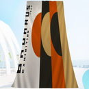 Bauhaus style geometric microfibre beach towel