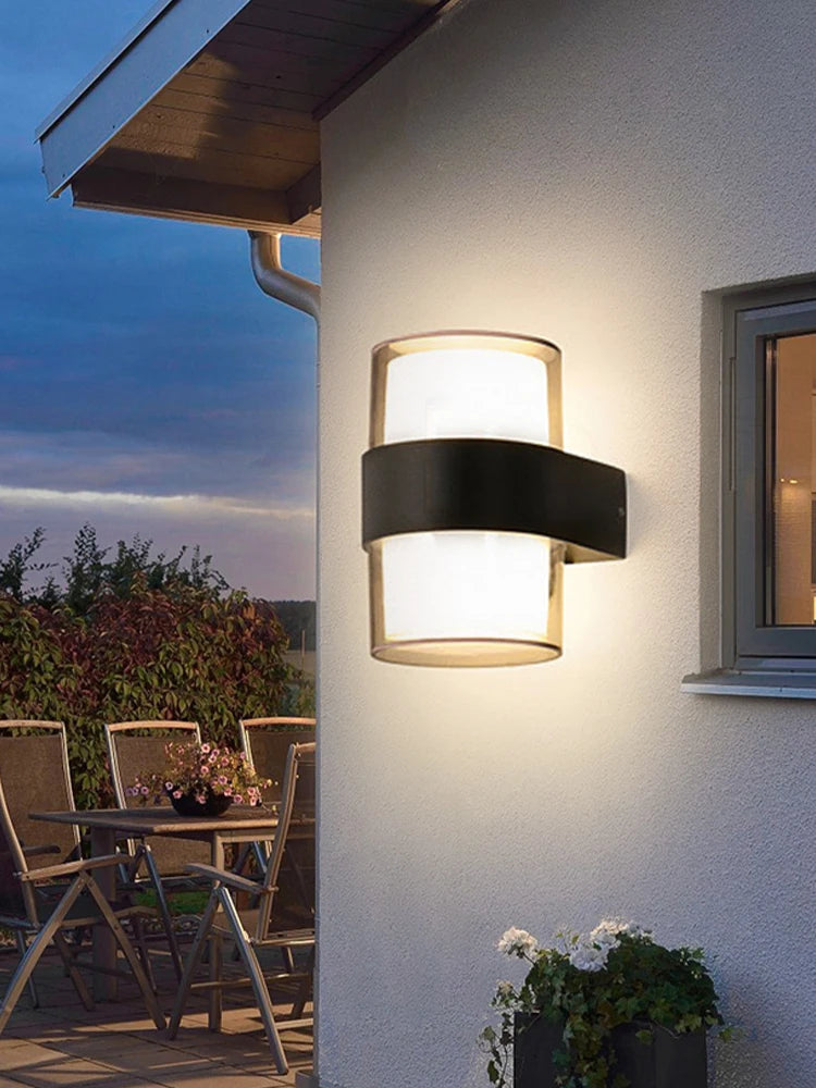 Decorative outdoor wall light for garden and garage