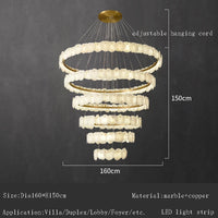Spanish natural marble luxury chandelier for hotel