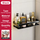 no-drill wall shelf for bathroom and kitchen storage