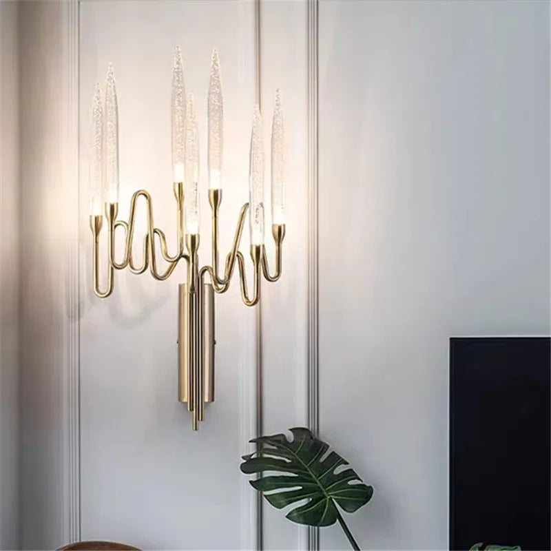 Bauhaus luxury crystal wall light for modern interiors