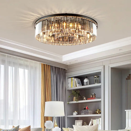 Modern crystal ceiling light for decorative indoor lighting - vue 5 sur 6