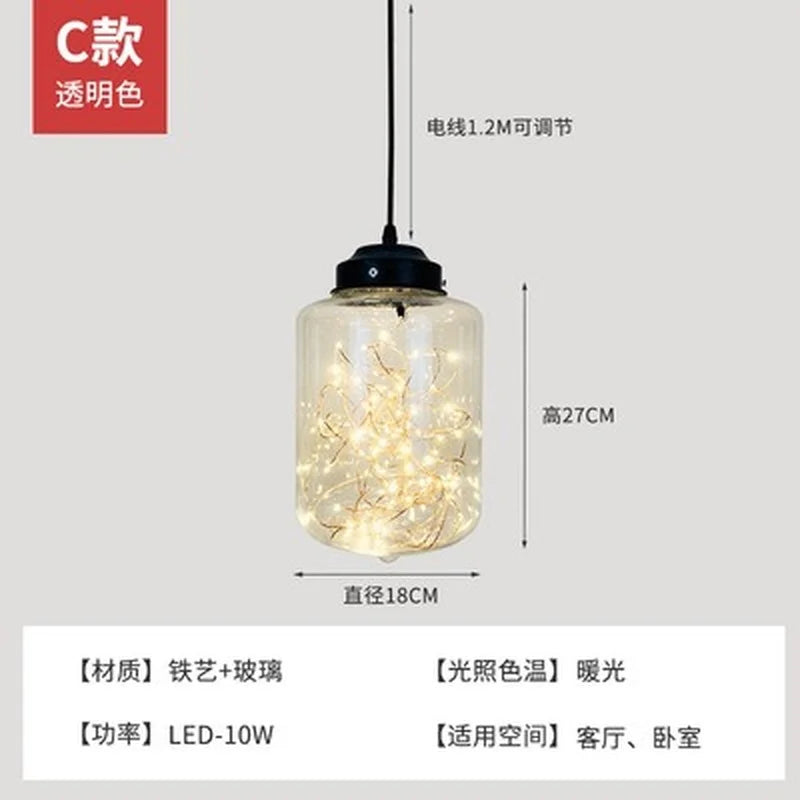 Nordic glass star chandelier for modern decor - vue 19 sur 24