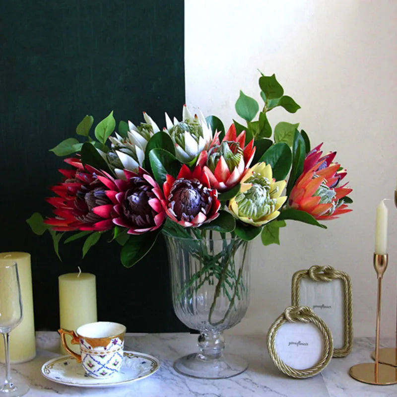 Protea cynaroides artificial branch for garden and decoration