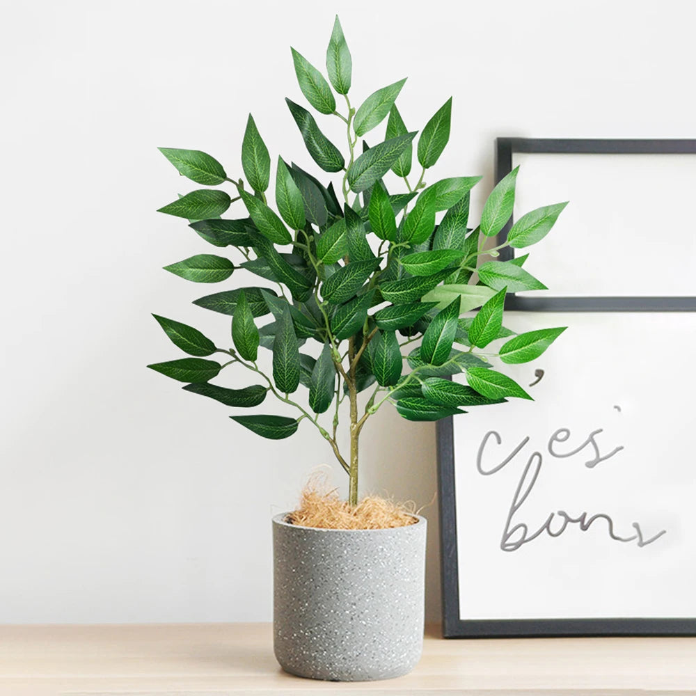 Artificial eucalyptus and willow plant for indoor and outdoor decoration - vue 6 sur 9