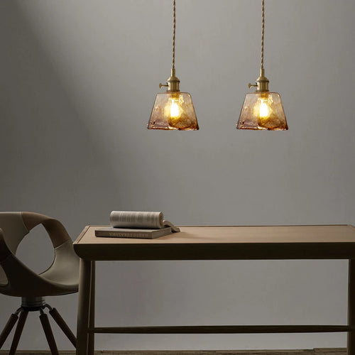Modern glass LED pendant light for interior decoration - vue 4 sur 20