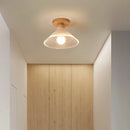 Nordic Japanese-style wooden ceiling light for entrance