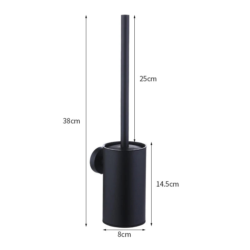 Stainless steel toilet brush with holder for bathroom cleaning - vue 11 sur 13