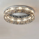 Gold crystal rectangular square dimmable LED ceiling light