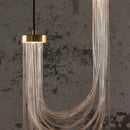 Transparent acrylic LED pendant light with adjustable wire