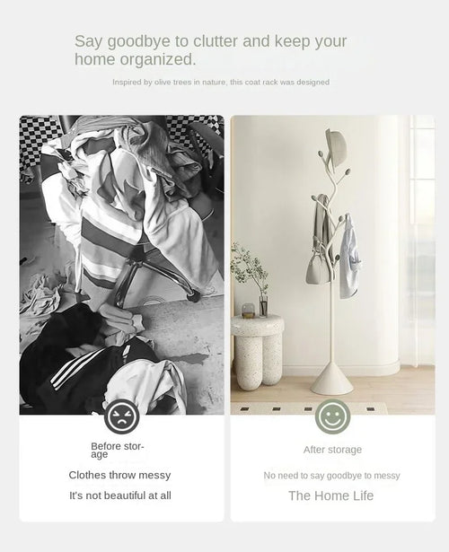 simple coat rack clothes storage rack - vue 4 sur 7