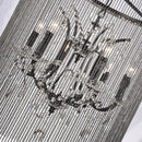 Traditional LED chandelier with smoked crystals