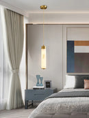 Natural marble and copper chandelier for modern minimalist decor