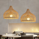 Japanese rattan pendant light for Asian restaurant pastoral style