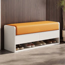 Nordic wooden changing stool with integrated storage