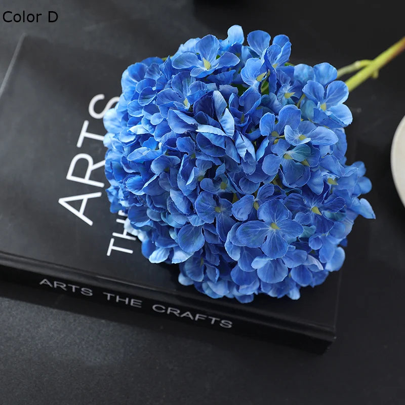 New Silk Simulation Hydrangea Flower European Style Home Decoration,Wedding Floor Arrangement Large Hydrangea Flower - vue 12 sur 13