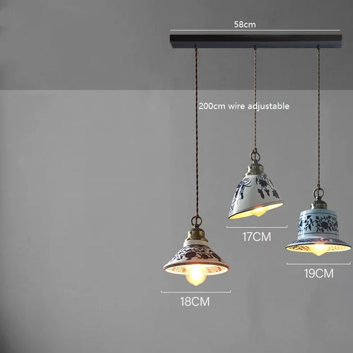 Modern ceramic LED pendant light for home interiors - vue 20 sur 29
