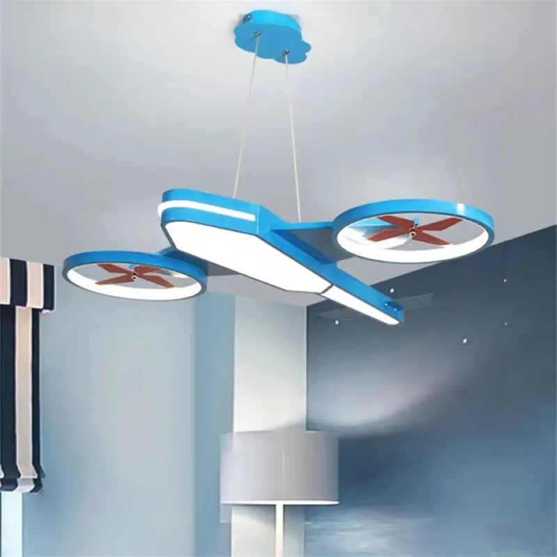 Nordic airplane ceiling light dimmable interior decor for children