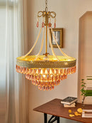 Crystal teardrop LED chandelier for interior decoration