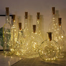 Set of 10 cork LED bottle string lights for decoration and DIY