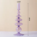 Glass taper candle holders for wedding table decoration