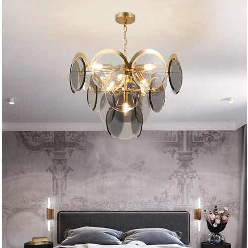 Modern Nordic smoked glass ceiling light for stylish interiors - vue 2 sur 10
