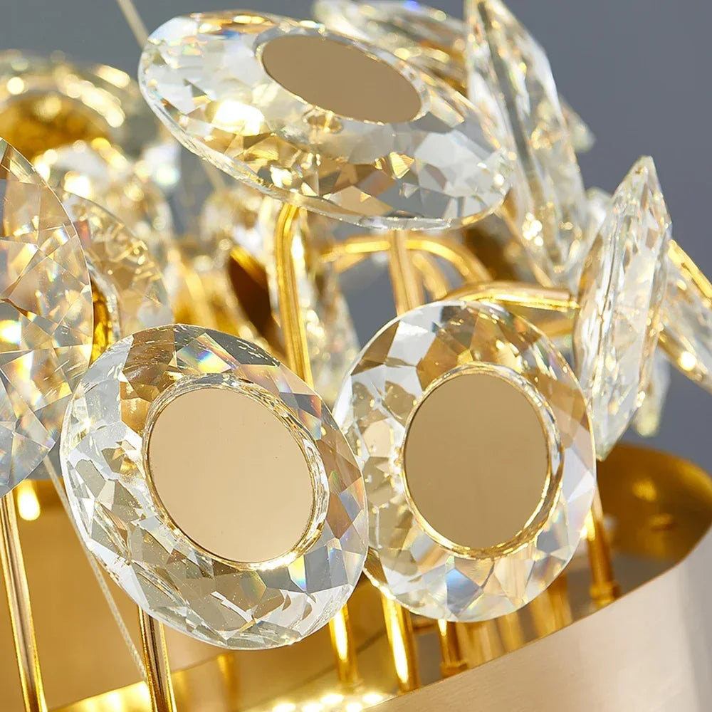 Italian design crystal chandelier for elegant interior decor - vue 6 sur 8