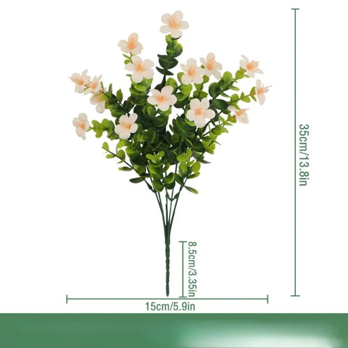 Set of 3 artificial silk eucalyptus bouquets for indoor decoration - vue 25 sur 24