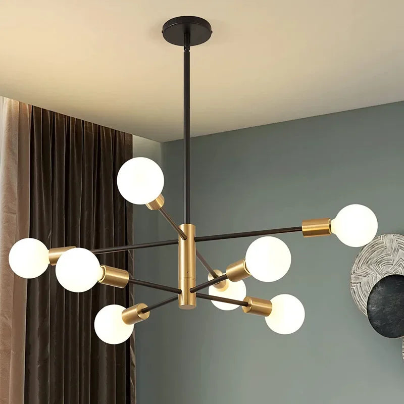 Creative Nordic pendant with rotating lamps for interior decor